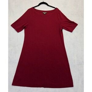 Tommy Bahama Dress L / 12 / 14 Soft Jersey Tunic Top Red‎ Shift Knee Length Red